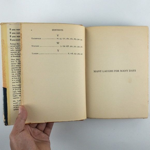 2/$50 - 1925 Hardcover w/ DJ Many Laughs for Many Days by Irvin S. Cobb - Picture 8 of 16